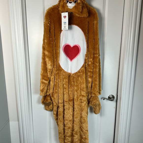 Care Bears Brown and White Plush Onesie with Pink Accent - Picture 10 of 10